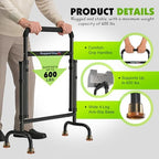 Stand Assist for Chair & Couch – Reinforced Dual-Tube Design, Height Adjustable Mobility Aid for Seniors, Lightweight Metal Frame with 600lb Capacity