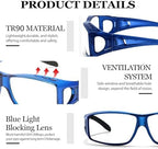 LVIOE Fit Over Blue Light Blocking Glasses and Computer Eyewear- Wear Over Prescription Glasses/Reading Glasses/RX Glasses