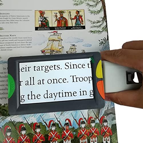 Portable Digital Magnifier, Electronic Video Magnifier Reading Aids, 4.3Inch LCD Screen with Foldable Handle, 2X-32X Times Zoom 26 Color Modes, for The Low Vision (US Plug)