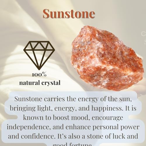 XIANNVXI Sunstone 1.8-2.2" Large Raw Crystals and Healing Stones Natural Rough Crystal Rocks for Decor Gifts Tumbling Cabbing Polishing Fountain Rocks 1PCS