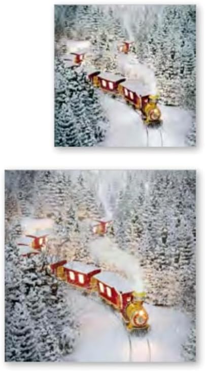 IHR Ideal Home Range Cocktail Napkins Disposable 3-Ply Paper Party Napkin Pack, 5" x 5", Polar Express, 20-Count
