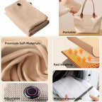Heated Shawl Wraps for Women,Portable Heated Shawl,Portable USB Hooded Heated Blanket Shawl,Soft Zipper Shaw-l Wraps for Women with 3 Heating Levels for Outdoor, Home