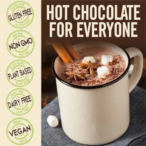 Castle Kitchen Pumpkin Spice Hot Chocolate (14 oz)-Dairy Free, Vegan Hot Cocoa Mix made With Decadent Dark Chocolate and Natural Flavors-Just Add Water-Unique Fall Flavor With No Artificial Sweeteners