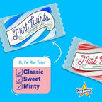 Atkinson's Natural Mint Twists - Peppermint Red & White Candy - Gluten Free, Kosher, Vegan - 2 lb. Laydown Bag