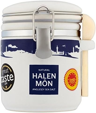 Halen Mon Pure Sea Salt PDO in Large Ceramic Jar 100g - Pack of 2