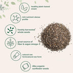 Organic Chia Seeds, 4lbs | Raw Chia Seed Source | Rich in Essential Fiber, Vegan Omega-3, & Plant Based Protein | Great for Baking, Smoothies, Pudding, & Oatmeal | Non-GMO, Gluten Free