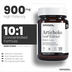 Amalth Artichoke Leaf Extract 120 Veg Capsules -20% Caffeoylquinic Acid Standardized Extract - Non-GMO Gluten Free