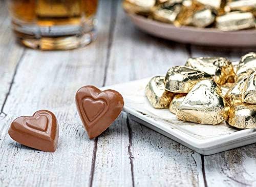 Madelaine Milk Chocolate Gold Hearts for St. Patrick's Day - 45 Individually Wrapped Candy in Gold Foil - Premium St. Patricks Day Candy for Her & Him - 12 Oz