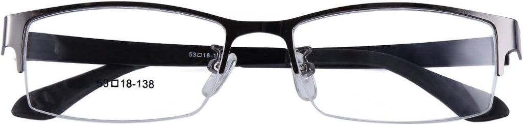 Computer Reading Glasses +3.00 Metallic Half Rim Anti Blue Ray Mens Womens Eyewear