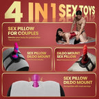 Hands-Free Inflatable Sex Pillow with Suction Cup Dildo Mount - Sex Toy Holder for Dildos, Saddle Stool & Chair Accessories - Adult Toys for Women, Men, Couples (Without Sex Toys)