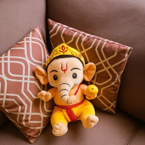 Ganesha Rakhi For Soft Plushy For Hindu Festival Gift With Rakshabandhan India Festival Rakhdi Ganesha Miniature Model For Boys Rakhdi Fancy Raki for Bhaiya/Bhabhi/Siblings Rakshabandhan Special Rakhi