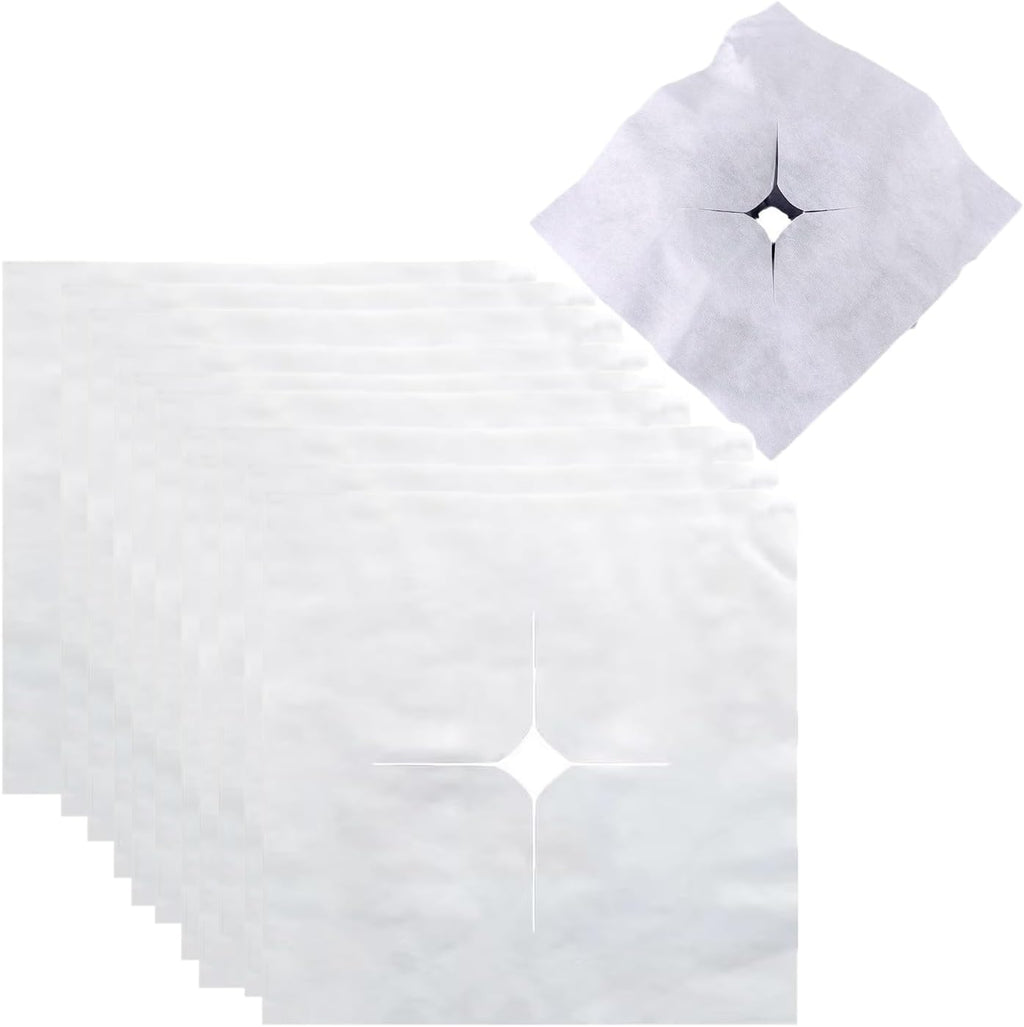 100 Pack Disposable Face Down Pillow Cover Disposable Face Cradle Covers Ultra Soft Non-Sticking Massage Bed Headrest Covers for Massage Table Lash Bed Spa Bed Beauty Tattoo Therapy Table