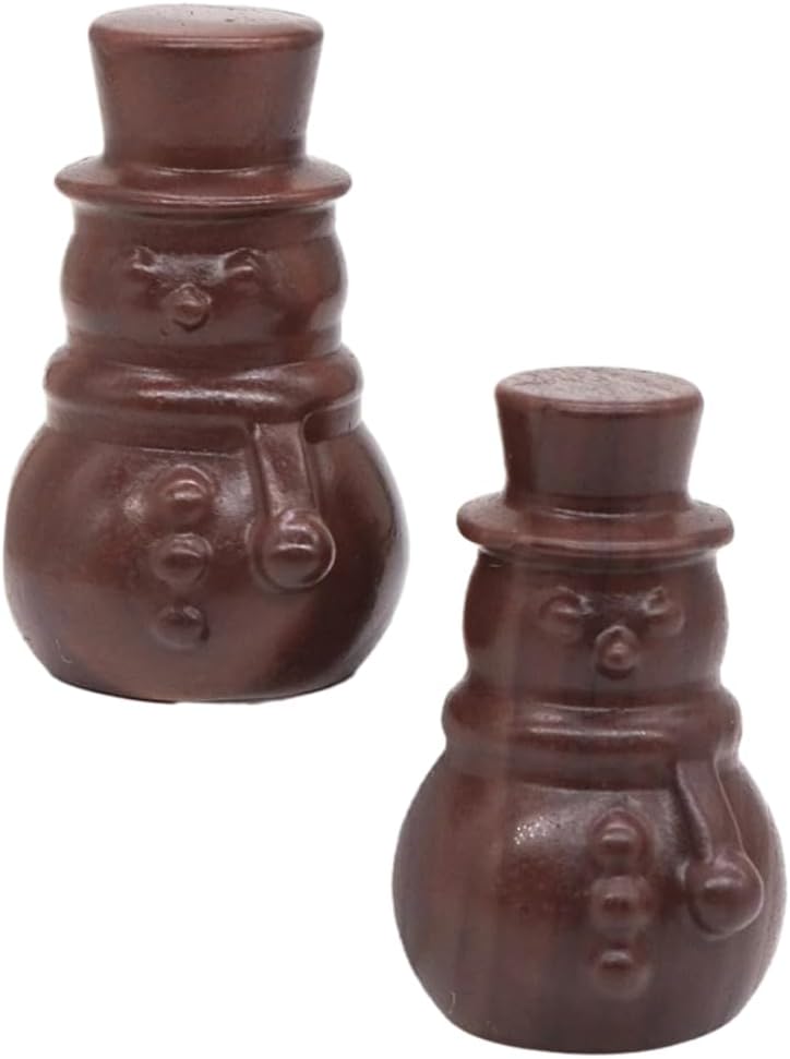 1pc Snowman Statue Natural Stone Carved Figurine Home Decoration Crafts Ornaments,Brick Red Stone
