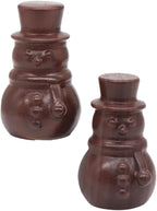 1pc Snowman Statue Natural Stone Carved Figurine Home Decoration Crafts Ornaments,Brick Red Stone