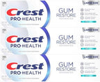 Crest Pro-Health Advanced Gum Restore Deep Clean Toothpaste 4.8 oz Pack of 3 -Anticavity, Antibacterial Flouride Toothpaste, Clinically Proven, Gum and Enamel Protection
