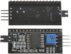 5Pcs PCF8574T I2C IIC Expansion Board Converter Module, Support LCD1602 LCD2004 Blue Backlight LCD Display Adapter Plate, with Integrated Circuits, for Arduino Robot UNO R3 MEGA DIY