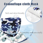 Camo Face Mask Hunting for Men Women 10pcs Ski Breathable Cover Adults Reusable Cloth Camouflage Sports Gear