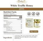 TartufLanghe Acacia Honey with White Alba Truffle Slices, Gourmet Italian White Truffle Honey in Glass Jar for Cheese & Charcuterie Boards, Unique Food, Gourmet Food From Italy - 1.41 oz (Pack of 1)