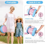 Inmorven Portable Toilet Camping Foldable Potty for Toddler Adults Kids Travel Potty for Car,Camping,Trips,Boat,Indoor,Outdoor Emergency,Travel etc,Adjustable Height Training Toilet Seat.