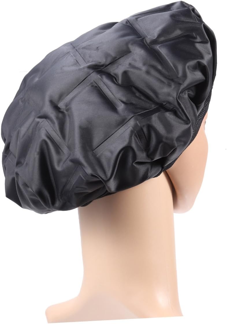 Angoily Hair Heat Cap for Styling Gel Material Dual Temperature Use Microwave Refrigerator Compatible Nourishes Damaged Hair for Personal Professional Treatments