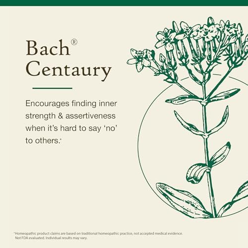 Bach Original Flower Remedies, Centaury - Be Assertive - Natural Homeopathic Flower Essence for Emotional Balance - Vegan, Gluten Free, Sugar Free - 20mL Dropper