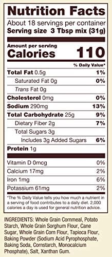 Bob's Red Mill Gluten Free Cornbread Mix, 20oz (Pack of 4) - Gluten Free, Kosher, Package makes one 9”x9” Pan or 12 Muffins - Moist, Light Texture