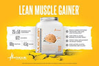Metabolic Nutrition - Musclean - Milkshake Weight Gainer, Whey High Protein Meal Replacement, Maintenance Nutrition, Low Carb, Keto Diet, Digestive Enzymes, Vanilla, 2.5 Pound (25 ser)