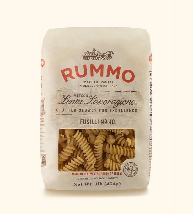 Rummo Fusilli Pasta No. 48, 1 lb (Pack of 14) – Non-GMO, Parve, Premium Italian Dry Pasta