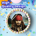 7.5 Inch Edible Cake Toppers – Pirate Adventure Themed Birthday Party Collection of Edible Cake Decorations