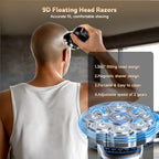 Electric Razor for Men,Head Shavers for Bald Men,Electric Shavers for Men with Wet & Dry Bald Head Shaver 9D Floating, 5-in-1 Body Shavers Comes with Magnetic Detachable Blades