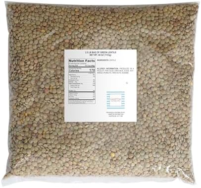 Green Lentils, 2.5 Pound Bulk Bag