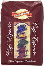 Supremo Italiano Cafe Espresso Whole Bean Coffee 2 Lb (8 Pack)