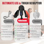 Thigh Trainer for Women, 10-100lb Adjustable Resistance Inner Thigh Exerciser with Leg Band & Poster for Kegel Exercise, Pelvic Floor Trainer for Postpartum Rehabilitation Home Gym