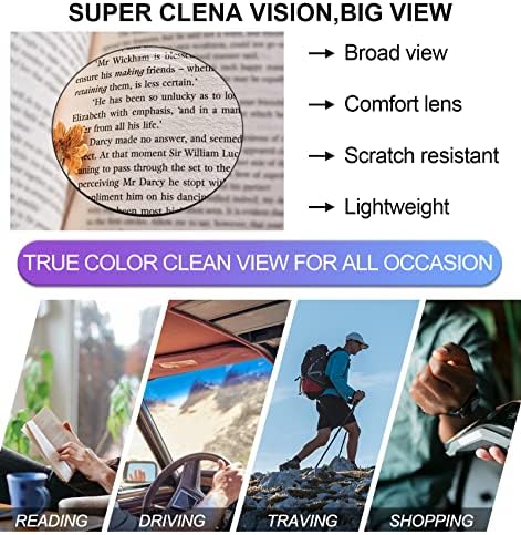 OCCI CHIARI Stylish Round Reading glasses for Men Women Lightweight Comfort Readers
