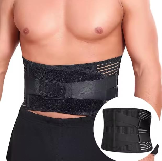 Back Brace for Men & Women - Lower Back Support Belt for Sciatica, Bulging Disc & Pelvic Pain Relief - Adjustable Lumbar Support Brace for Work, Sleeping & Everyday Use - Faja para Espalda y Ciática (X-Large)