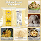Rani Sooji Coarse (Farina, Suji, Rava, Rawa, Wheat Semolina) Flour 32oz (2lbs) 908g ~ All Natural | Vegan | NON-GMO | Indian Origin