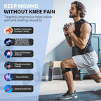 Patella 2 Pack Silicone Patellar Tendon Support Strap for Jumpers Knee, Patellar Tendonitis, Pain Relief, Band, Knee Strap for Running, Hiking, Basketball, Soccer，Volleyball, Tennis, Workout