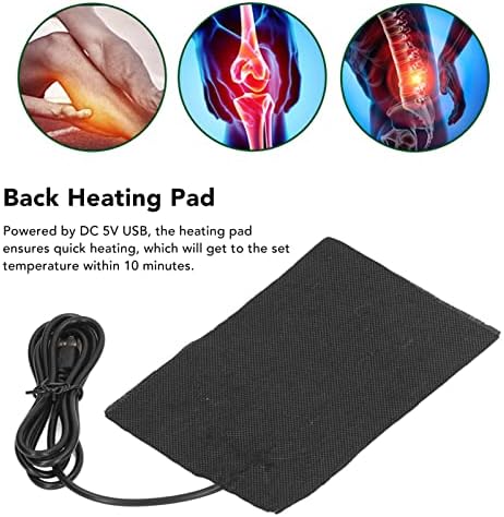 5V Heating Pad, Electric Heating Pad, USB Heating Pad 60℃ Temperature Quick Heating Folding Cloth 10x15cm for Home Office