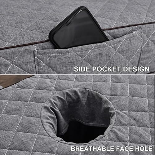 Massage Fitted Sheets Massage Table Cover with Face Hole,Reusable Linen Beauty Massage Bed Cover SPA Massage Table Skirt Elastic Protective Bed Cover