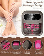 OOAMBB Collapsible Foot Spa with Heat, Bubble and Temp Control, Foot Bath Massager with XL Touch Screen and Massage Rollers, Foot Soaking Tub, Pedicure Foot spa for Stress Relief (Grey)