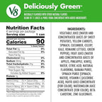 V8 Deliciously Green 100% Fruit and Vegetable Juice, 8 fl oz Can (6 Pack)
