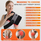 Pedete Red Light Therapy for Body, 24’’ x 12’’Large Infrared Light Therapy Pad with Timer Remote Control, 660nm 850nm Home Light Therapy for Knee Shoulder Back Muscle Joint (with Elastic Strap)