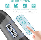 AERLANG Shiatsu Back and Neck Massager, Back Massager Deep Tissue Kneading Neck and Shoulder Massage with Heat, Electric Massage Pillow Fathers Day Gift Ideas from Daughter Son(NOT Cordless)