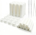 12 Sets Essential Oil Aromatherapy Tubes Inhaler Sticks Blank Nasal Inhalers(12 Complete Sticks) + 2 Polyethylene Pipette Droppers+1Plastic Tweezers