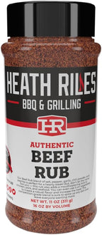 Heath Riles BBQ Rub - Beef Seasoning, Champion Pitmaster Recipe, Legendary Rubs For Smoking & Grilling, 80+ BBQ Championships, 11 oz.