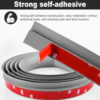 10Ft Carpet Floor Transition Strip, Self Adhesive Edging Trim, Floor Divider Strip, PVC Threshold Cover for Doorway with a Height Less Than 5 mm - Gray