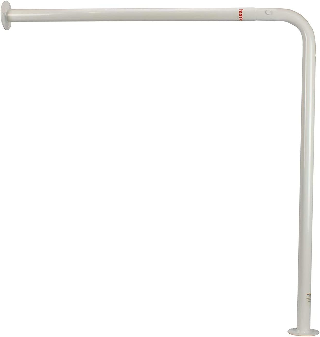 Homecraft Ringwood Wall to Floor Grab Rail, Curved Grab Bar for Toilet, Shower, or Bathtub, Secure Railing for Elderly & Handicapped, 30" High x 30 3/4" Deep, Bathroom Safety Rails