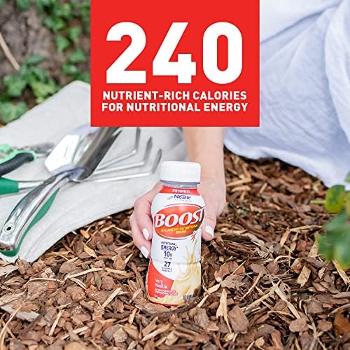 BOOST Original Ready to Drink Nutritional Drinks, Very Vanilla, 8 Fl Oz Bottles, Pack of 24