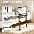 Bed Rails for Elderly Adults Safety, Foldable Adjustable Bed Rail & Assist Handle, Heavy-Duty Grab Bar for Seniors, Pregnant Women, Injury Recovery – Fits Twin, Full, Queen & King Beds