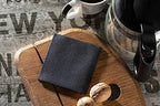 Cocktail Napkins, 100 Pack Disposable Luxury Linen Like Airlaid Beverage Napkins, Soft, Absorbent, Restaurant Bar Cocktail Napkins for Kitchen, Parties, Weddings,Dinners or Events (Black)